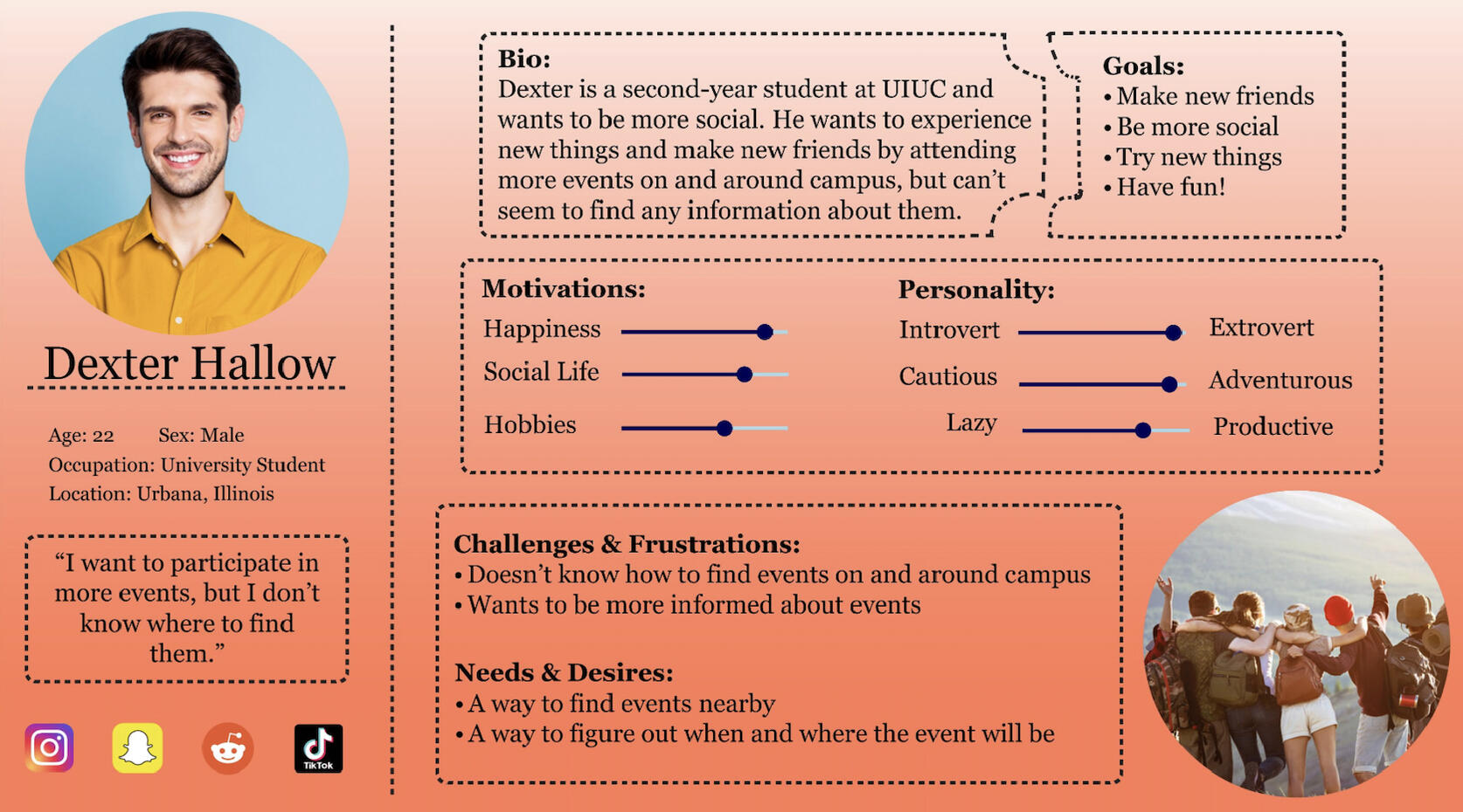 U &amp; I Events - User Persona